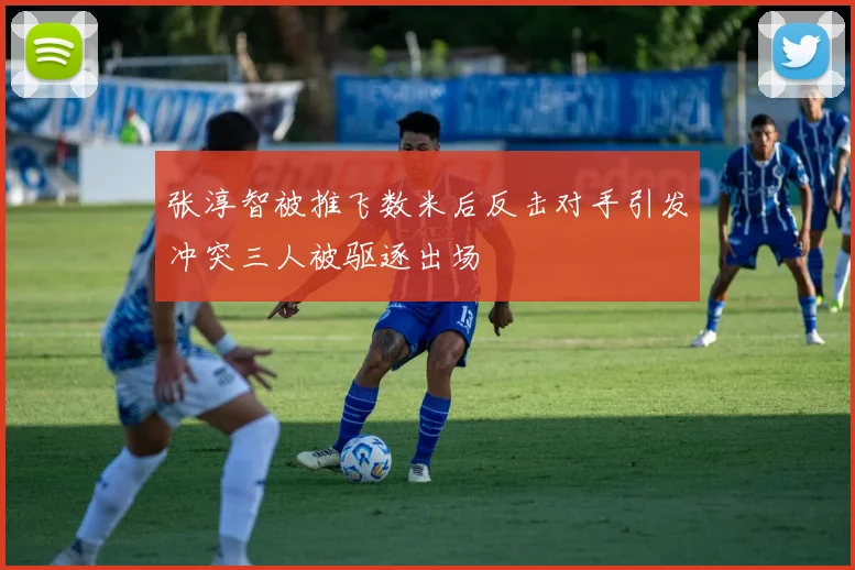 张淳智被推飞数米后反击对手引发冲突三人被驱逐出场
